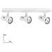 SPOT-CARRERA-3 - Applique a tre luci dalla forma essenziale bianca 42 watt E27 - Foto miniatura 2