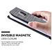 Custodia Compatibile Con Samsung Galaxy S6 In Grigio Nero - Coperchio Protettiva Con Chiusura Magnetica, Funzione Stand E Tasca Per Le Carte - Foto miniatura 9
