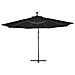 Ombrellone A Sbalzo Con Palo In Alluminio 350 Cm Nero - Foto miniatura 3