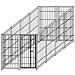 Box Per Cani Singolo Da Esterno Recinzione In Rete Zincatura Elettrolitica Dimensioni 400 X 200 X H 180 Cm - Foto miniatura 1
