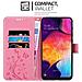 Custodia Compatibile Con Samsung Galaxy A30s / A50 S / A50 In Rosa Fiore - Coperchio Protettivo In Design Floreale Con Chiusura Magnetica, Funzione Stand E Slot Per Carte - Foto miniatura 3