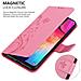 Custodia Compatibile Con Samsung Galaxy A30s / A50 S / A50 In Rosa Fiore - Coperchio Protettivo In Design Floreale Con Chiusura Magnetica, Funzione Stand E Slot Per Carte - Foto miniatura 5