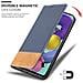 Custodia Compatibile Con Samsung Galaxy A51 4g / M40s In Blu Scuro Marrone - Coperchio Protettiva Con Chiusura Magnetica, Funzione Stand E Tasca Per Le Carte - Foto miniatura 7
