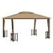 Gazebo Con Teli Laterali E Doppio Tetto 3x4 M Tortora - Foto miniatura 1