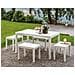 Tavolo Da Esterno Vasto, Tavolo Rettangolare Da Pranzo, Tavolo Da Giardino Indoor E Outdoor Multiuso, 100% Made In Italy, 138x78h72 Cm, Bianco - Foto miniatura 1