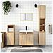 Mobile Da Bagno Rovere Sonoma 58x33x60 Cm In Legno Multistrato - Foto miniatura 8