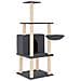 Albero Per Gatti Con Tiragraffi In Sisal Grigio Scuro 132 Cm - Foto miniatura 1
