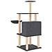 Albero Per Gatti Con Tiragraffi In Sisal Grigio Scuro 132 Cm - Foto miniatura 4