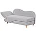 Chaise Longue Versione Sinistra Meri Lino Sintetico Grigio Chiaro Con Contenitore - Foto miniatura 2