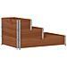 Fioriera Rialzata a 3 Livelli Marrone 120x80 cm Legno di Pino - Foto miniatura 2