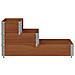 Fioriera Rialzata a 3 Livelli Marrone 120x80 cm Legno di Pino - Foto miniatura 3