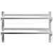 Mensola A Muro 2 Ripiani 100x23,5x60cm Argento In Acciaio Inox - Foto miniatura 3