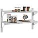 Mensola A Muro 2 Ripiani 100x23,5x60cm Argento In Acciaio Inox - Foto miniatura 7
