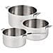 Serie Di 3 Pentole In Acciaio Inox 16/18/20cm - 101210 - Foto miniatura 1