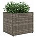 Fioriere da Giardino 2 pz Grigie 36x30x32 cm in Polyrattan - Foto miniatura 4