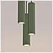 Lampada A Sospensione Karbon 3p Verde Oliva Sl. 1614 - Minimalista Lampada A Sospensione Verde Oliva 108x19.5x19.5 Cm - Foto miniatura 6