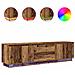 Mobile Porta TV con Luci LED Legno Antico 193,5x41x50 cm - Foto miniatura 1