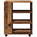 Mobiletto Con Ruote Legno Antico 60x35x75 Cm Legno Multistrato - Foto miniatura 2