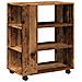 Mobiletto Con Ruote Legno Antico 60x35x75 Cm Legno Multistrato - Foto miniatura 1
