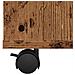 Mobiletto Con Ruote Legno Antico 60x35x75 Cm Legno Multistrato - Foto miniatura 3