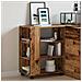 Mobiletto Con Ruote Legno Antico 60x35x75 Cm Legno Multistrato - Foto miniatura 4