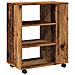 Mobiletto Con Ruote Legno Antico 60x35x75 Cm Legno Multistrato - Foto miniatura 6