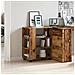 Mobiletto Con Ruote Legno Antico 60x35x75 Cm Legno Multistrato - Foto miniatura 7