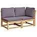 Set Salotto Da Giardino 7 Pz Con Cuscini Legno Massello Acacia - Foto miniatura 3