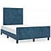 Giroletto Senza Materasso Blu Scuro 120x190 Cm Velluto - Foto miniatura 2