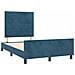 Giroletto Senza Materasso Blu Scuro 120x190 Cm Velluto - Foto miniatura 3