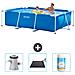 Piscina Fuori Terra - Rettangolo - 260x160x65 Cm - Blu - Include Accessori Coordinati Cb80 - Foto miniatura 1