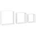 Mensole A Cubo Da Parete 3 Pz Bianche In Mdf - Foto miniatura 2