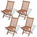 Sedie Da Giardino Pieghevoli 4 Pz In Legno Massello Di Teak - Foto miniatura 1