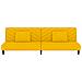 Divano Letto a 2 Posti con 2 Cuscini Giallo in Velluto - Foto miniatura 5