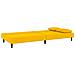 Divano Letto a 2 Posti con 2 Cuscini Giallo in Velluto - Foto miniatura 6