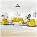 Set di Divani 4 pz con Cuscini giallo in Velluto - Foto miniatura 3