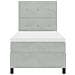 Letto Box Spring con Materasso Grigio Chiaro Singolo in Velluto - Foto miniatura 8