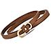 Cintura Liscia Con Fibbia (105 Cm) In Pelle Pu Marrone Chiaro, Accessorio Versatile Per Ogni Outfit Brown - Foto miniatura 1