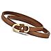 Cintura Liscia Con Fibbia (105 Cm) In Pelle Pu Marrone Chiaro, Accessorio Versatile Per Ogni Outfit Brown - Foto miniatura 2