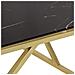 Tavolino Salotto Dorato Acciaio Inossidabile e Vetro Temperato - Foto miniatura 7