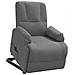 Poltrona Alzapersona Reclinabile Grigio Scuro in Scamosciato - Foto miniatura 3