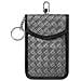 Custodia Schermante In Pelle Pu Intrecciata Per Chiavi Auto - Borsa Di Faraday Rfid Per Protezione Keyless Entry Grey - Foto miniatura 1