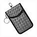 Custodia Schermante In Pelle Pu Intrecciata Per Chiavi Auto - Borsa Di Faraday Rfid Per Protezione Keyless Entry Grey - Foto miniatura 2