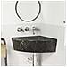 Lavabo ad angolo sospeso Grigio (38-45) x (38-45) x 12 cm - Foto miniatura 2