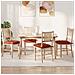 Cuscini per Seduta 4 pcs Rosso Arancio 40 x 40 x 6 cm - Foto miniatura 2