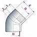 Curva Pvc A 45° Con Filetto Femmina 1 1/2   Pn10 - Foto miniatura 2