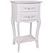 Comodino In Legno Con 2 Cassetti Bianchi 38x31,5x71. - Foto miniatura 1