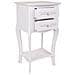 Comodino In Legno Con 2 Cassetti Bianchi 38x31,5x71. - Foto miniatura 3