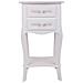 Comodino In Legno Con 2 Cassetti Bianchi 38x31,5x71. - Foto miniatura 4