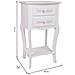 Comodino In Legno Con 2 Cassetti Bianchi 38x31,5x71. - Foto miniatura 5
